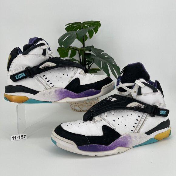 Converse Men's Aero Jam Charlotte Hornets White Sneakers Size 11.5 US